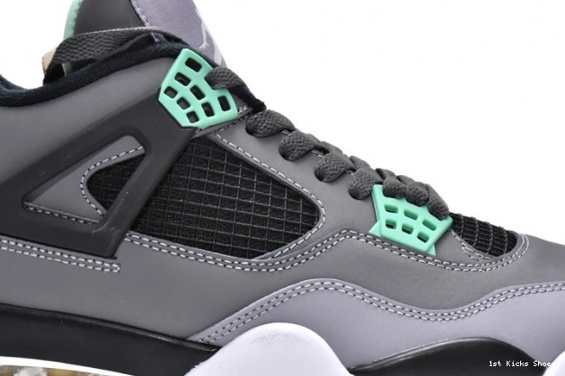 1st Kicks Shoes Glow Air 4 Retro Jordan Green 308497-033 0723